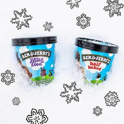 Phish Food & Half Baked in the snow